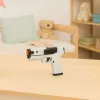 LEAN TOYS Pistola de juguete con dardos de espuma y casquillos blanco (pack de 100)