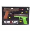 LEAN TOYS Pistola de juguete con dardos de espuma y casquillos blanco (pack de 100)