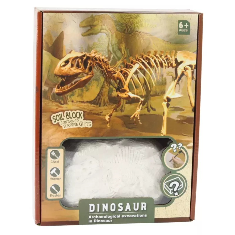 LEAN TOYS Set de excavación paleontólogo con herramientas para esqueleto de dinosaurio - T-REX
