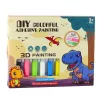LEAN TOYS Set creativo DIY pintura sobre cristal llaveros dinosaurio rotuladores 6 uds.