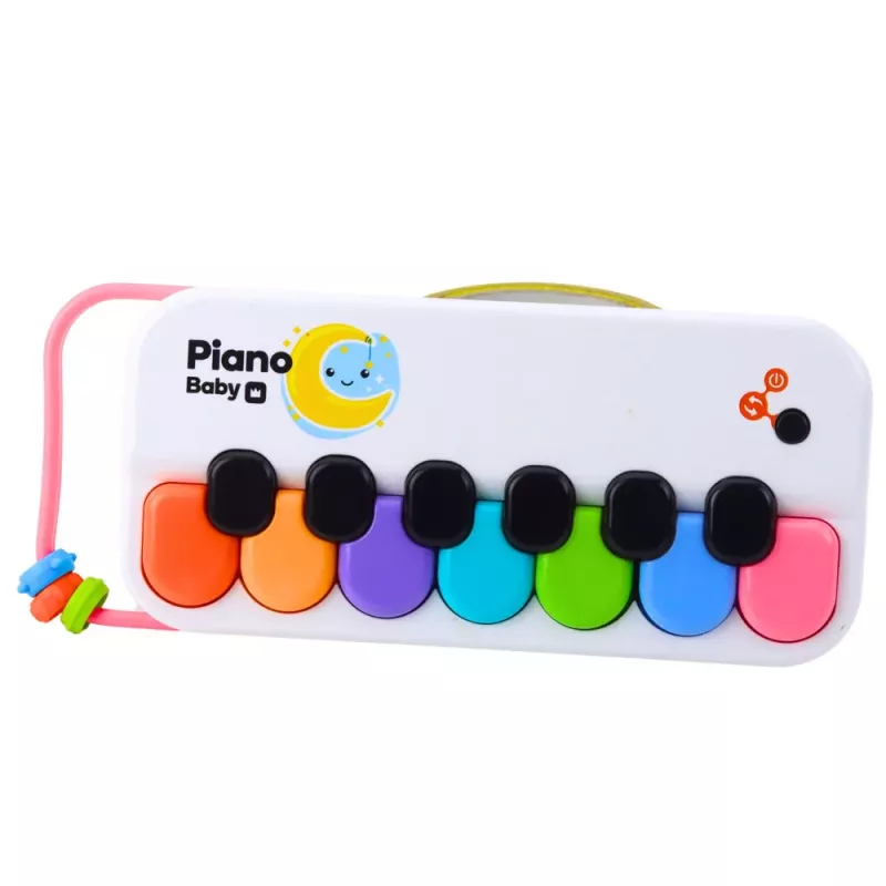 LEAN TOYS Piano musical educativo para niños con cuentas de colores interactivas
