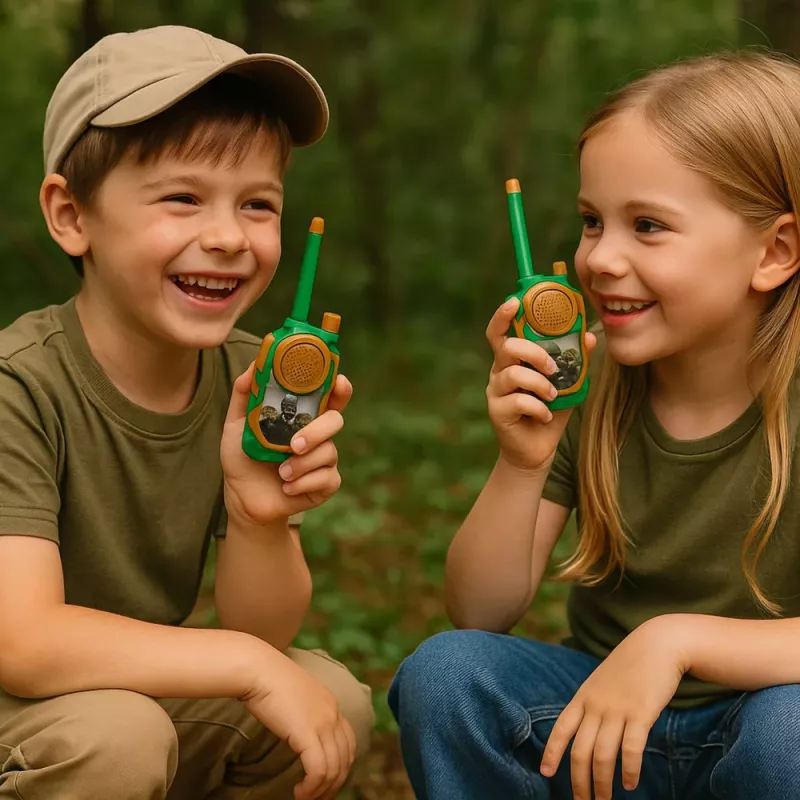 LEAN TOYS Walkie talkies para niños militares 10m