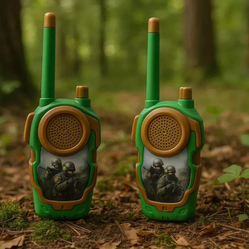 LEAN TOYS Walkie talkies para niños militares 10m