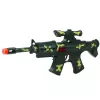 LEAN TOYS Set de rifle militar con accesorios de rifle, sonido de disparo, caqui