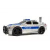 LEAN TOYS Coche de policía a pilas 1:20 luz y sonido plateado