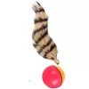 LEAN TOYS Pelota con cola de zorro peluda juguete interactivo para niños