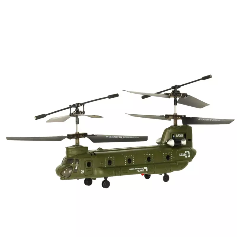 LEAN TOYS Helicóptero RC con mando a distancia Syma S026H-1 verde caqui