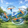 LEAN TOYS Dron acrobático X15 PRO STUNT con mando a distancia RC y posicionamiento óptico