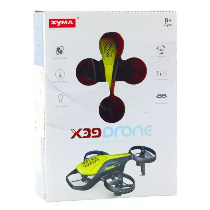 LEAN TOYS Mini dron RC Syma X36 acrobático de cuatro ejes amarillo