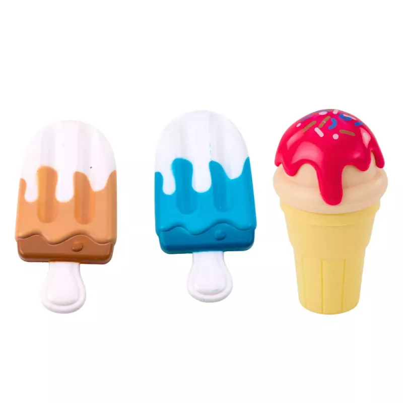 LEAN TOYS Set de helados de juguete para niños, caja con cuchara de helado, 14 piezas