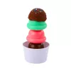 LEAN TOYS Set de helados de juguete para niños, caja con cuchara de helado, 14 piezas