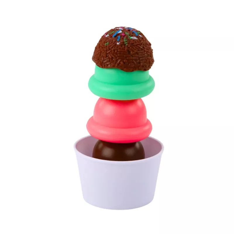 LEAN TOYS Set de helados de juguete para niños, caja con cuchara de helado, 14 piezas