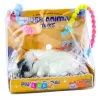 LEAN TOYS Figura de gato blanco dormido sobre cojín con bolsa de pelo y sonidos
