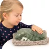 LEAN TOYS Figura de husky durmiendo sobre una almohada con bolsa de peluche y sonidos