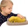 LEAN TOYS Figura de labrador durmiendo sobre almohada con bolsa transparente de peluche y sonidos