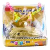 LEAN TOYS Figura de labrador durmiendo sobre almohada con bolsa transparente de peluche y sonidos
