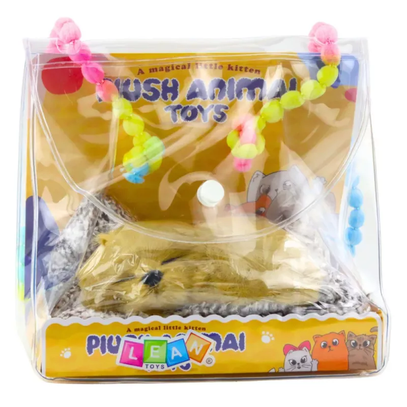 LEAN TOYS Figura de labrador durmiendo sobre almohada con bolsa transparente de peluche y sonidos