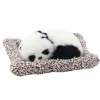 LEAN TOYS Figura de panda durmiendo sobre almohada con peluche y bolsa transparente