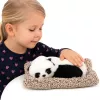 LEAN TOYS Figura de panda durmiendo sobre almohada con peluche y bolsa transparente