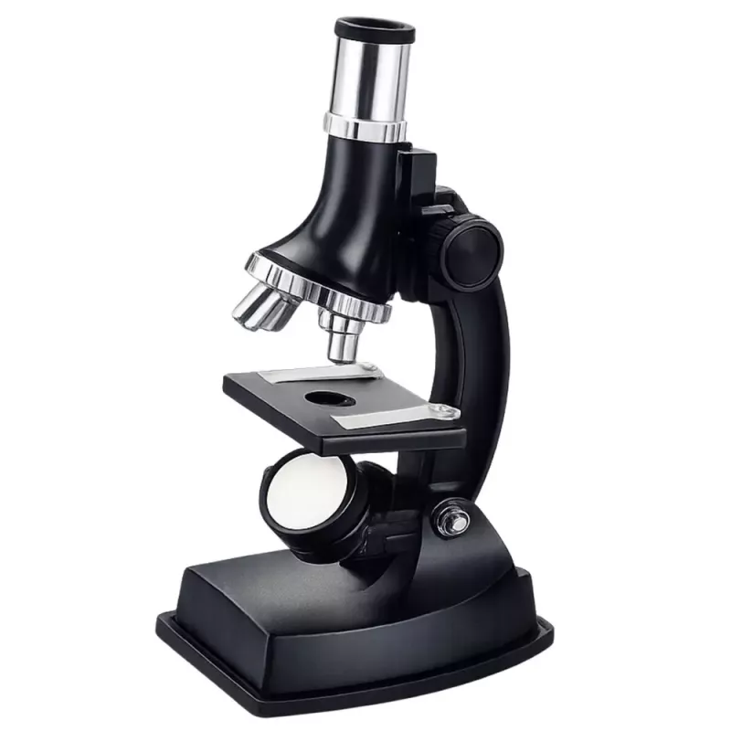 LEAN TOYS Microscopio educativo para niños con accesorios y aumento 300x - 1200x