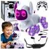 LEAN TOYS TOOBY Perro robot teledirigido RC 360° con luces y sonidos blanco y lila