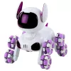LEAN TOYS TOOBY Perro robot teledirigido RC 360° con luces y sonidos blanco y lila