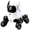 LEAN TOYS TOOBY Perro robot teledirigido RC 360° con luces y sonidos negro y blanco