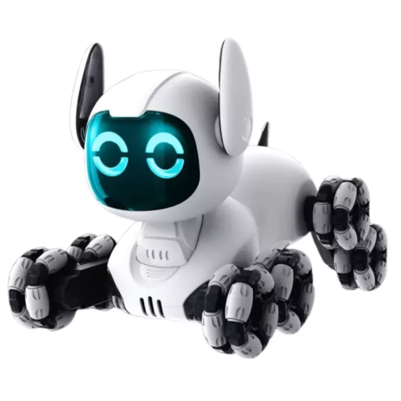 LEAN TOYS TOOBY Perro robot teledirigido RC 360° con luces y sonidos negro y blanco