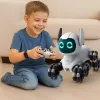 LEAN TOYS TOOBY Perro robot teledirigido RC 360° con luces y sonidos negro y blanco