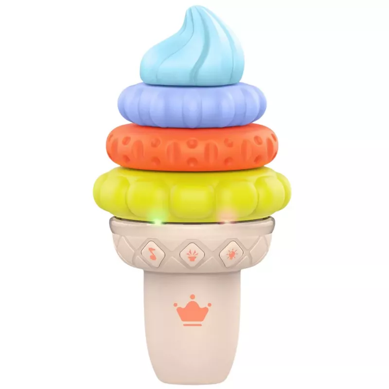 LEAN TOYS Helado musical juguete educativo para niños pequeños con luces y sonidos