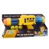 LEAN TOYS Pistola de balas de espuma blanda autobús escolar amarilla 6 uds.