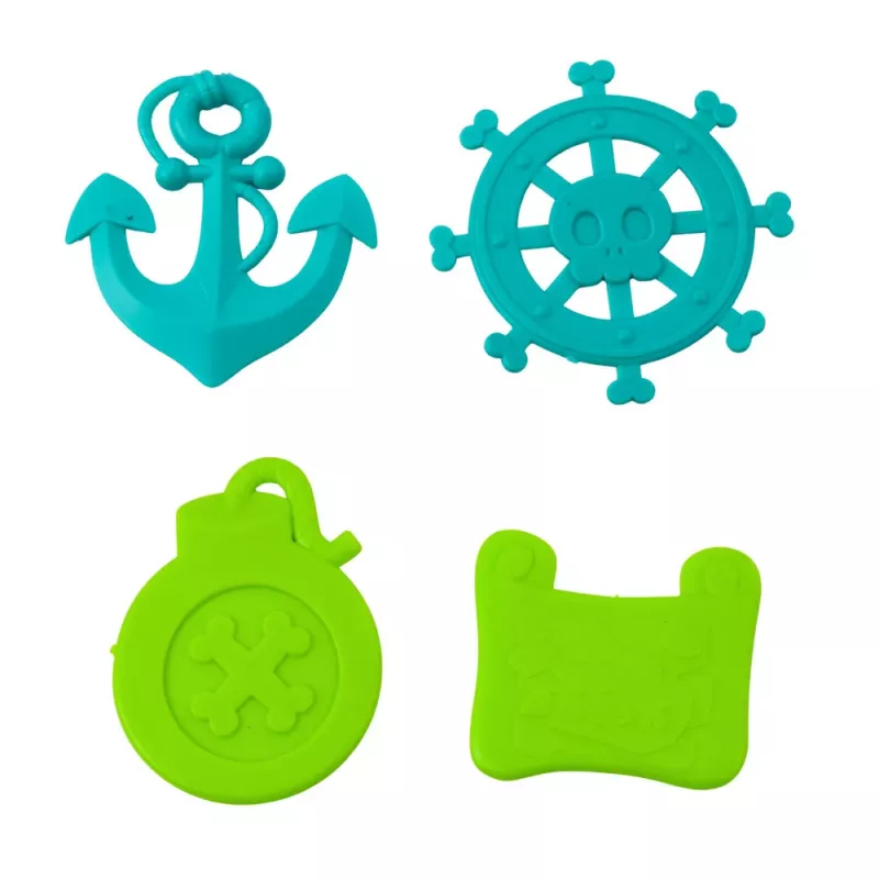LEAN TOYS Set de cofres del tesoro para bucear y divertirse con el agua, marrón, 21 piezas
