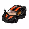 LEAN TOYS Coche de metal deportivo con luz y sonido, retroceso, negro, 1:32