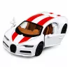LEAN TOYS Coche de metal deportivo con luz, sonido y propulsión por retroceso blanco 1:32