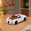 LEAN TOYS Coche de metal deportivo con luz, sonido y propulsión por retroceso blanco 1:32