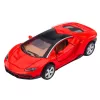 LEAN TOYS Coche deportivo de metal con puertas que se abren, luz y sonido, rojo, 1:32