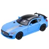 LEAN TOYS Coche deportivo de metal con puertas que se abren, luces y sonidos azul 1:32