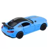 LEAN TOYS Coche deportivo de metal con puertas que se abren, luces y sonidos azul 1:32