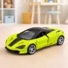 LEAN TOYS Coche deportivo de metal con propulsión, luces y sonidos verde 1:32