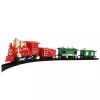 LEAN TOYS Tren clásico miniatura con locomotora a pilas, vagones y vías 13 uds.