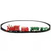 LEAN TOYS Tren clásico miniatura con locomotora a pilas, vagones y vías 13 uds.