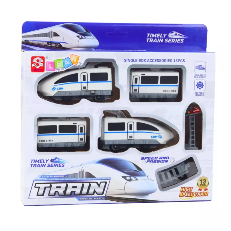 LEAN TOYS City Express Tren eléctrico expreso con ferrocarril de 13 piezas