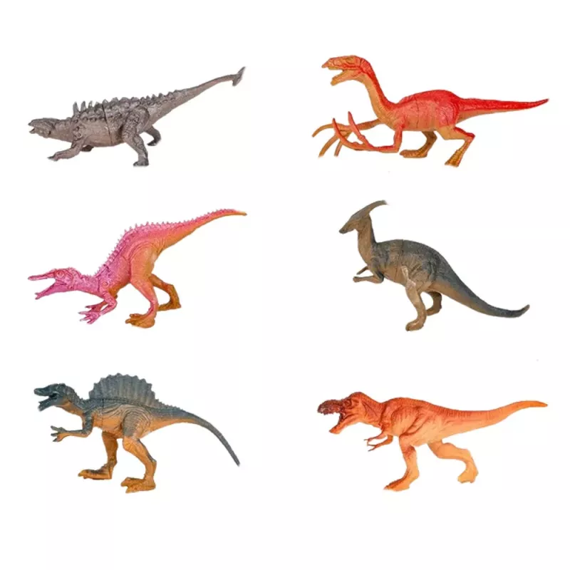 LEAN TOYS Tren clásico con dinosaurios, luces, sonidos y humo 39 uds.