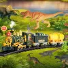 LEAN TOYS Tren clásico con dinosaurios, luces, sonidos y humo 39 uds.