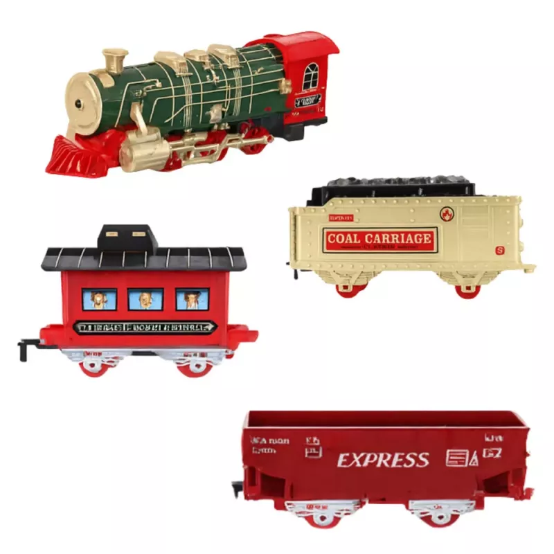 LEAN TOYS Tren eléctrico Classic Train con luces, sonidos y efecto de humo, 24 piezas