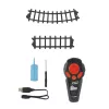 LEAN TOYS Tren eléctrico Classic RC con luz, sonido y humo, vía de 206 cm, 24 piezas