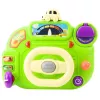 LEAN TOYS Volante interactivo para niños – simulador de conducción con luz y sonido, verde