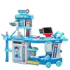LEAN TOYS Set de médico y hospital en maletín 2 en 1 con luz y sonido, accesorios