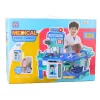 LEAN TOYS Set de médico y hospital en maletín 2 en 1 con luz y sonido, accesorios
