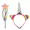 LEAN TOYS Set de diadema con cuerno y orejas de unicornio